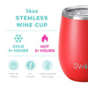 Swig - Stemless 14oz Wine Cup - Red - Findlay Rowe Designs
