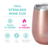 Shimmer Rose Gold Stemless Wine Cup (14oz) - Findlay Rowe Designs