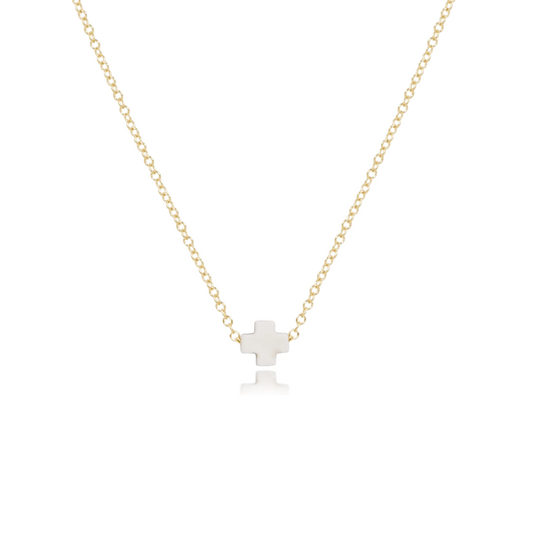 【最終値下げ】Off-White SmallLogoCross Necklace Enewton - Necklace Gold - Signature Cross Small - Off White