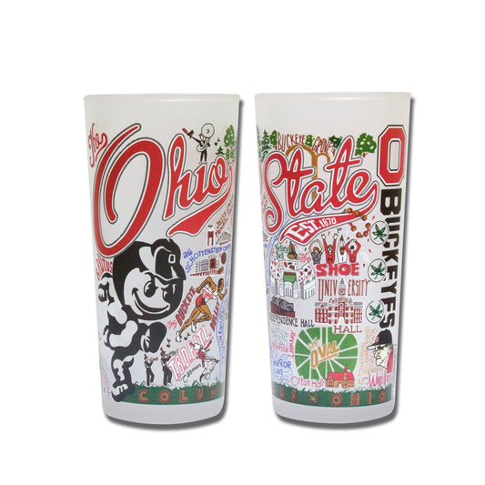 Catstudio - Collegiate Glass 15oz - Ohio State - Findlay Rowe Designs