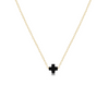 Enewton - Necklace Gold - Signature Cross Small - Onyx