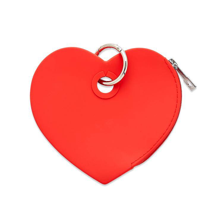 Oventure - Silicone Heart Pouch Key Ring Red - Findlay Rowe Designs