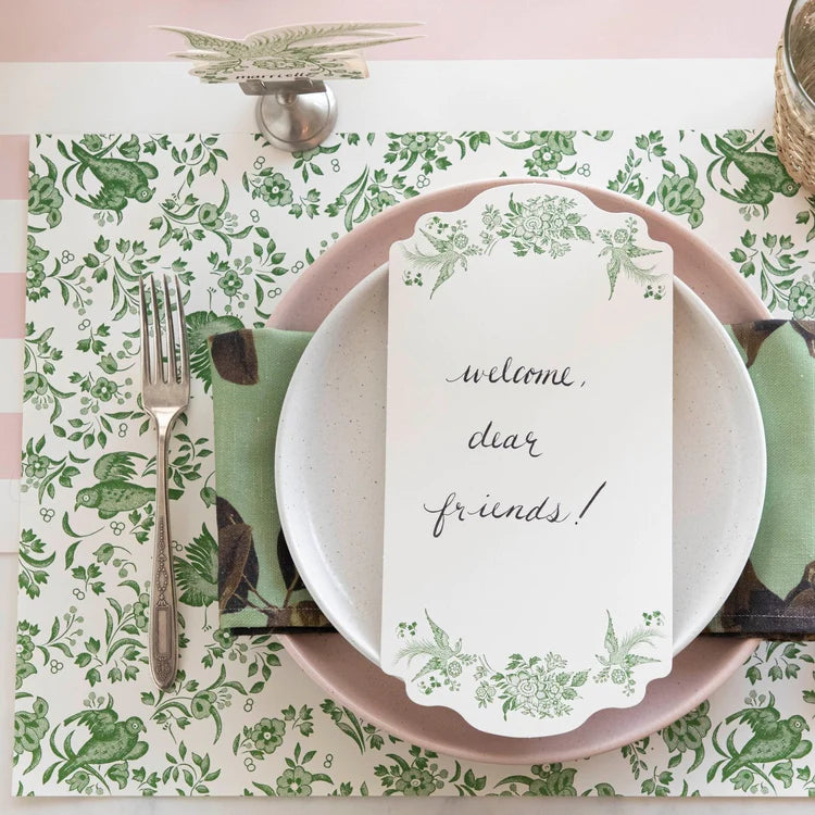 Hester & Cook- Green Regal Peacock Placemat