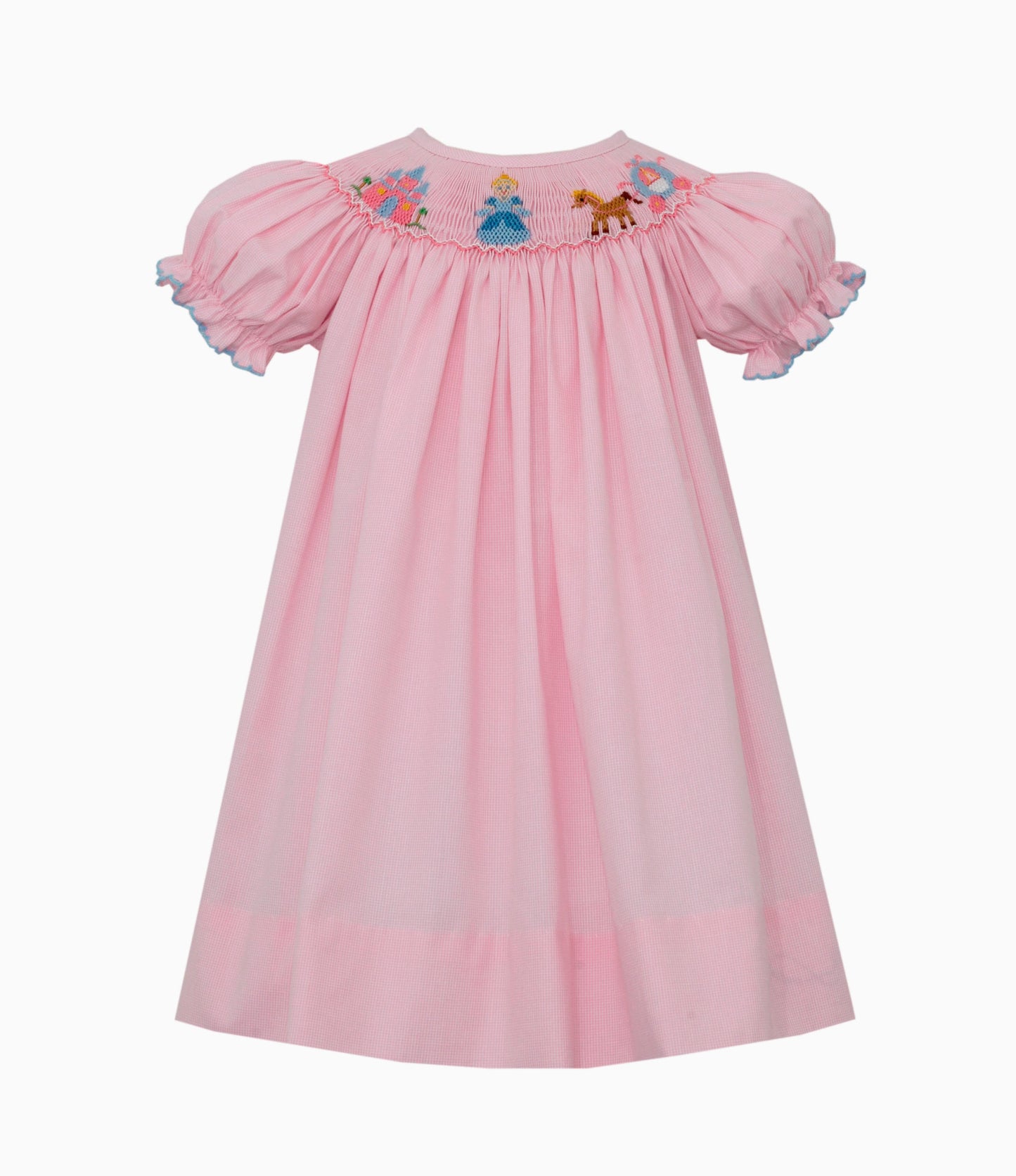 Petit Bebe- Cinderella Bishop- Pink Micro Check - Findlay Rowe Designs