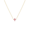 Enewton - Necklace Gold - Signature Cross Small - Pink
