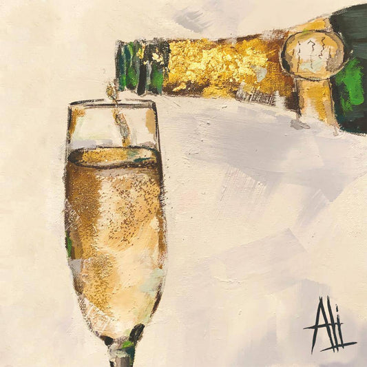 The Art of Champagne beverage napkin - Findlay Rowe Designs