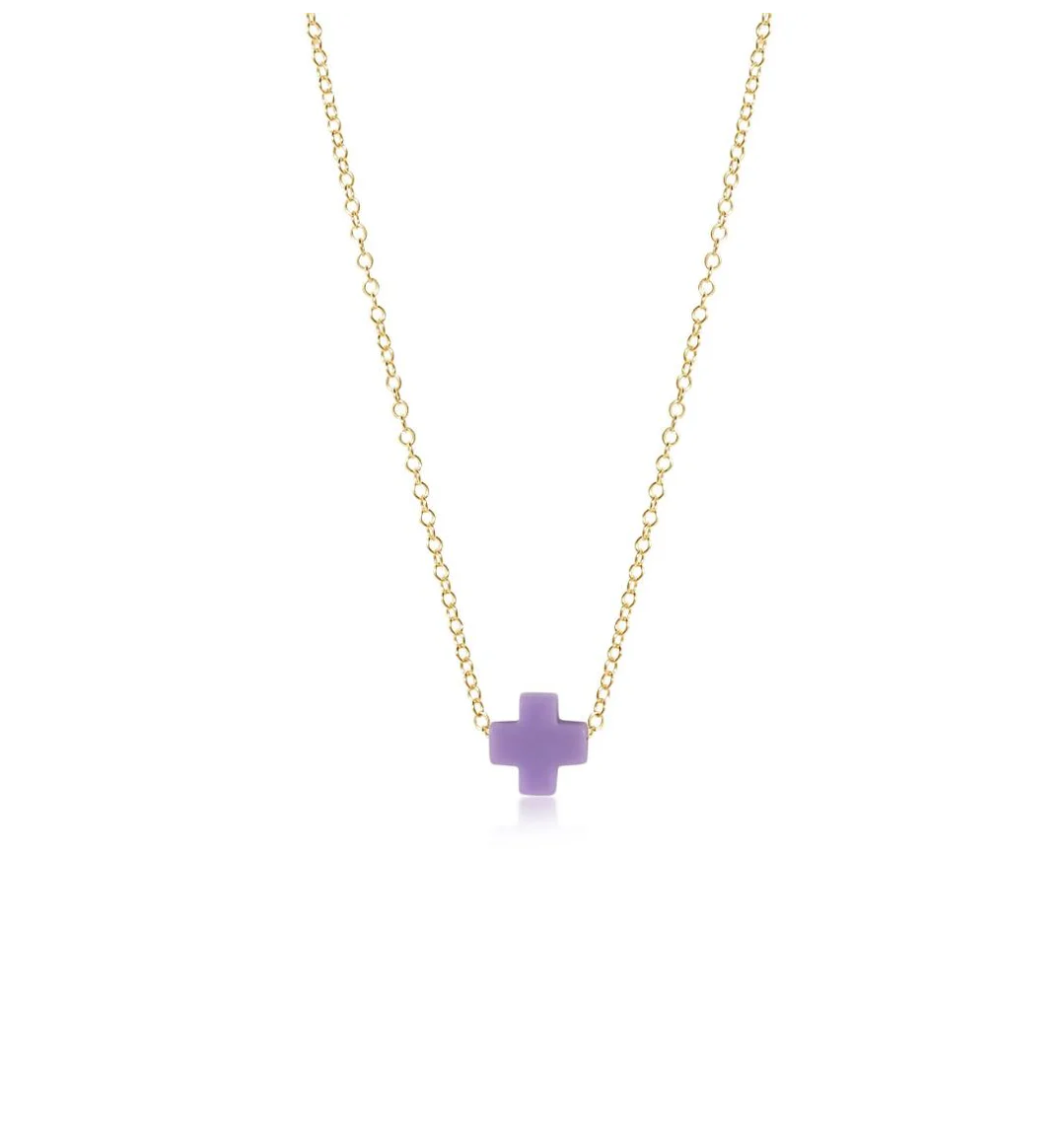 Enewton - EGirl Necklace Gold - Signature Cross Small - Purple