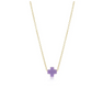 Enewton - EGirl Necklace Gold - Signature Cross Small - Purple