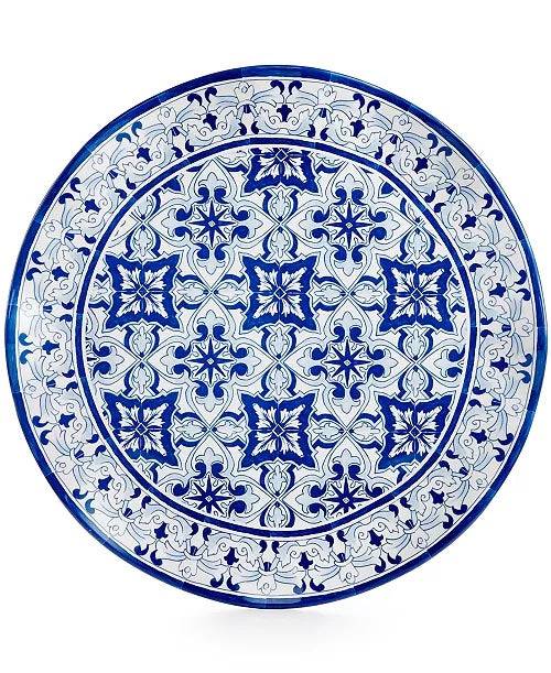 Talavera Azul Collection Melamine 16" Serving Platter - Findlay Rowe Designs