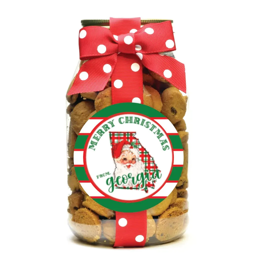 Oh Sugar - Nam's Bits Chocolate Chip Cookies - Christmas Georgia Quart Jar - Findlay Rowe Designs