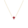 Enewton - EGirl 14in Necklace Gold - Signature Cross Small - Red