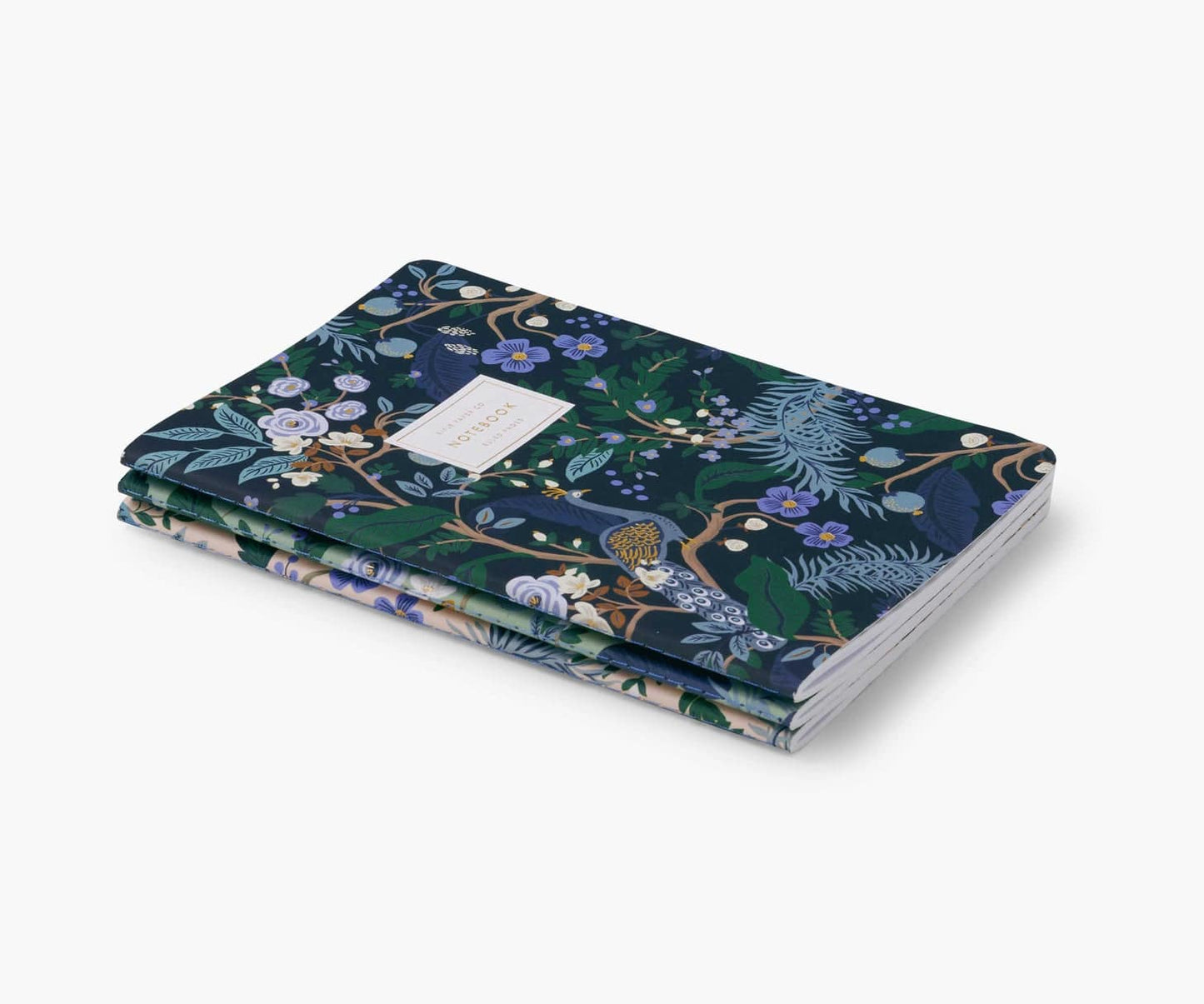 RIFLE PAPER COMPANY- ASST 3 PACK PEACOCK NOTEBOOKS - Findlay Rowe Designs