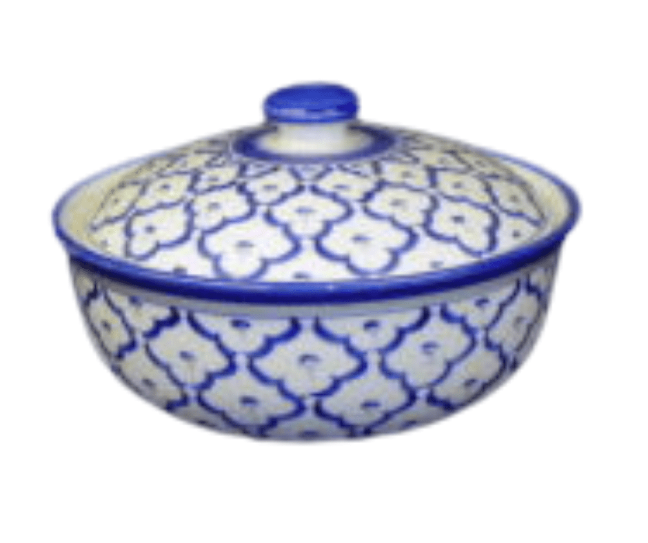 Large Covered Casserole - Blueware - Findlay Rowe Designs