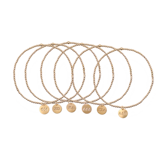 Beaded Blondes - Bracelet - Gold - Sorority Charm