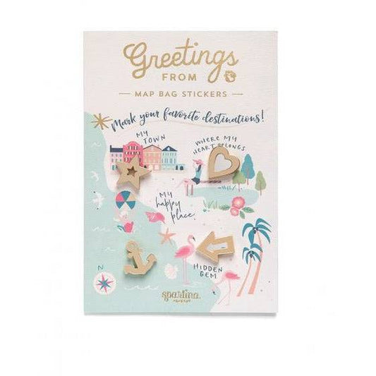 Spartina - Map Bag Stickers - Findlay Rowe Designs