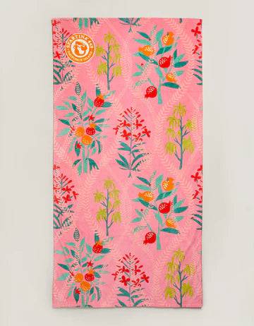 SPARTINA- Beach Towel Queenie Topiary Pink - Findlay Rowe Designs
