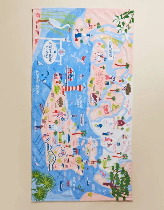 Spartina - Beach towel - Greetings from Hilton Head - Findlay Rowe Designs