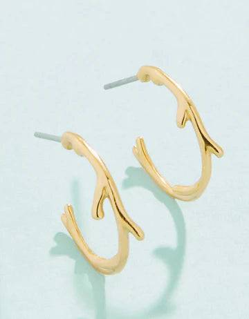 SPARTINA- Coral Hoop Earrings - Findlay Rowe Designs