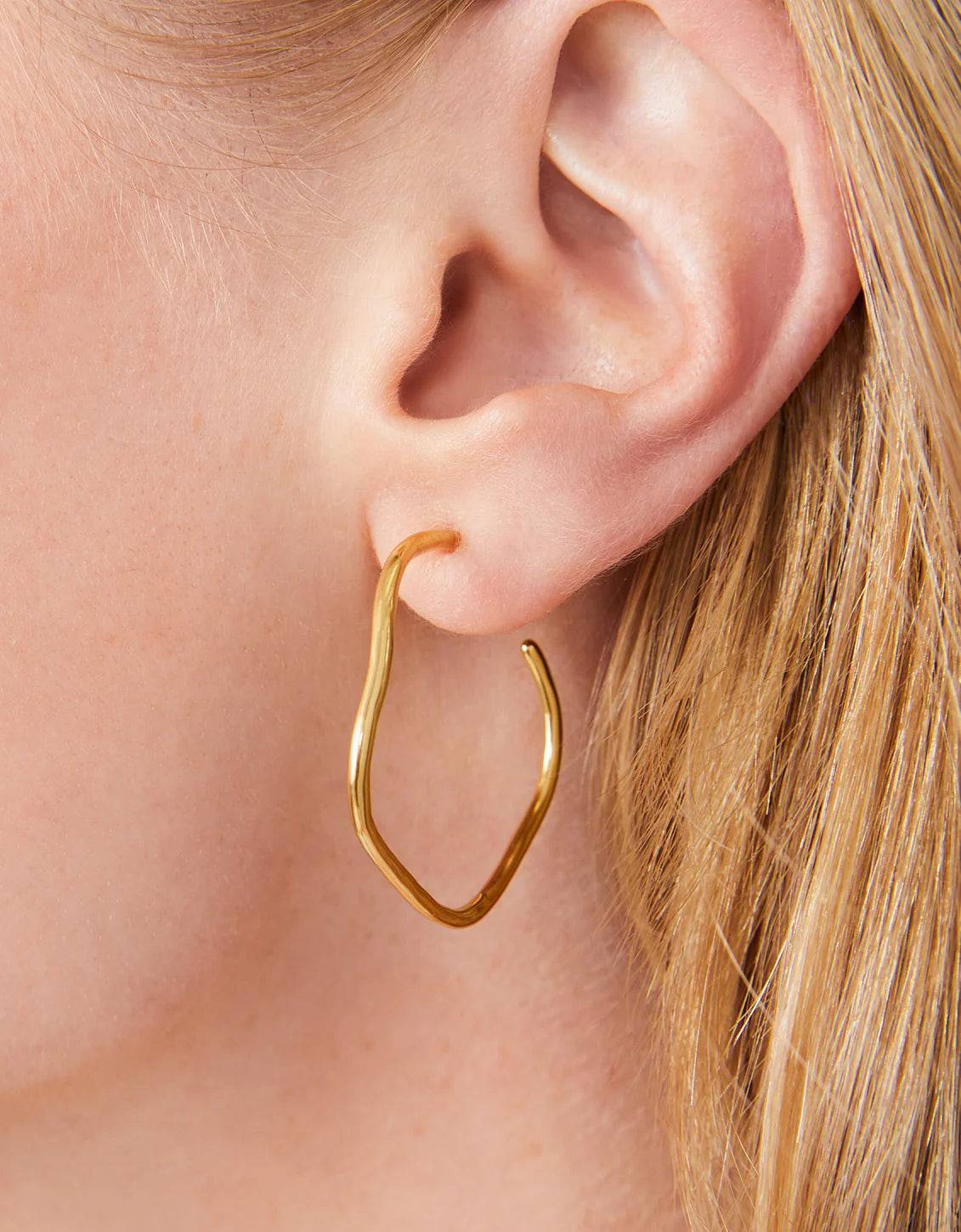 Spartina - Earrings - Ripple Wave Hoop Earrings 32mm - Findlay Rowe Designs