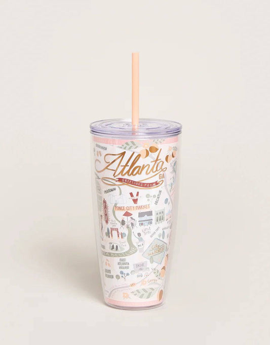 Spartina - Clear Drink Tumbler 24 oz. Atlanta - Findlay Rowe Designs