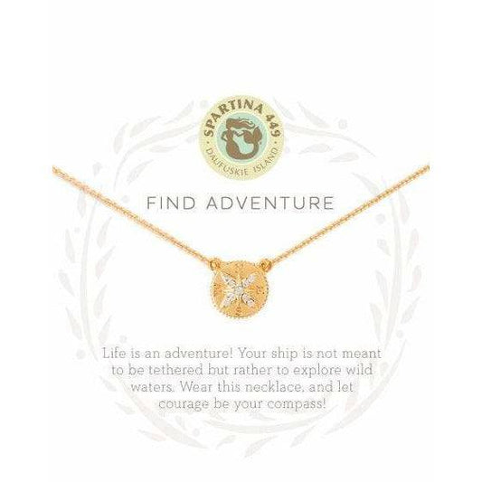 Spartina - Sea La Vie Necklace - Adventure Compass - Gold - Findlay Rowe Designs