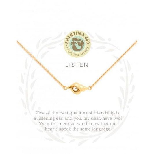 Spartina - Sea La Vie Necklace - Listen/Shell - Gold - Findlay Rowe Designs