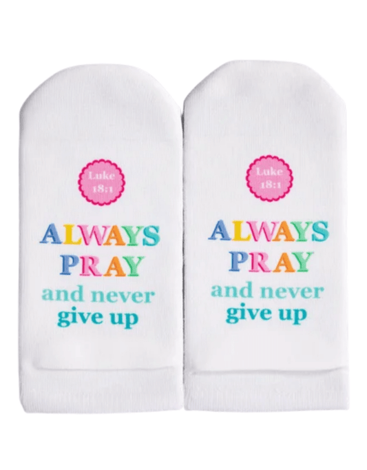 Always Pray Socks (Luke 18:1) - Findlay Rowe Designs