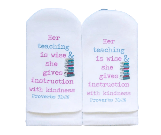 Teaching Socks - Proverbs 31:26 - Findlay Rowe Designs