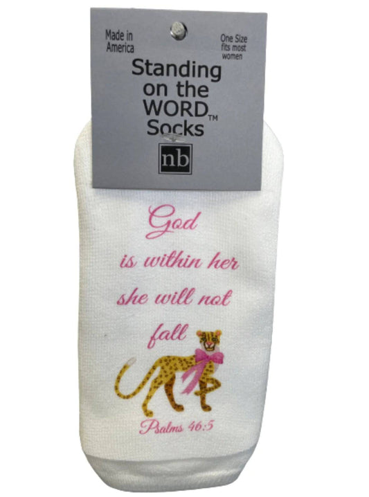 Cheetah Socks - Psalm 46:5 - Findlay Rowe Designs