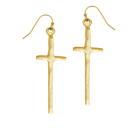 SUSAN SHAW TALL CROSS EARRINGS - Findlay Rowe Designs