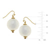 Susan Shaw White Cotton Pearl Earrings - GOLD - Findlay Rowe Designs
