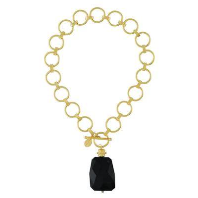 Susan Shaw - Black Pendant Toggle Necklace - Findlay Rowe Designs