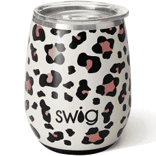 Swig - Stemless 14oz Wine Cup - Luxe Leopard - Findlay Rowe Designs