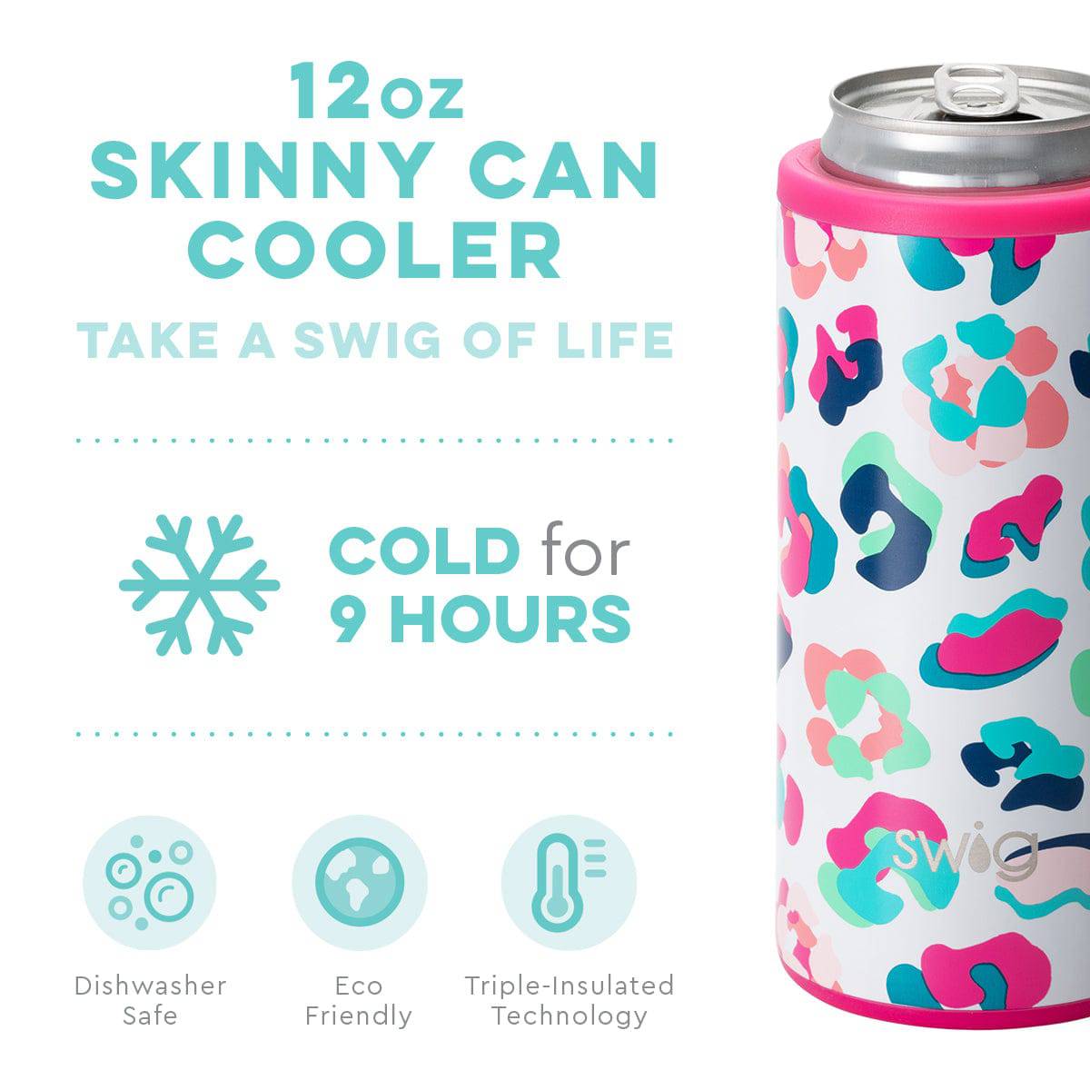 Swig Life 12oz Skinny Can Cooler-Matte White