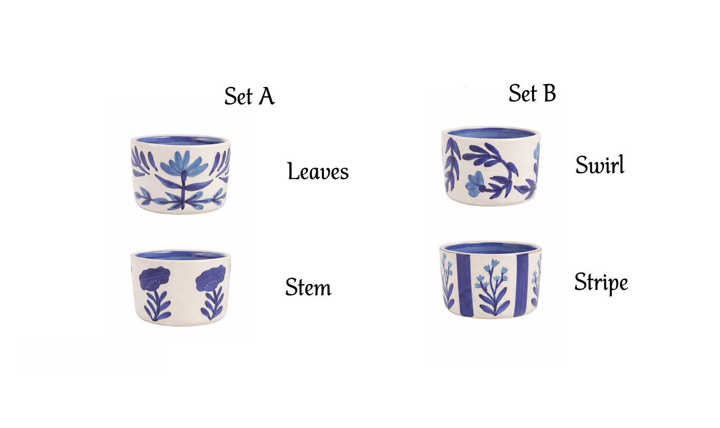 Mud Pie - Tidbit Bowl - Blue Floral - B - Findlay Rowe Designs