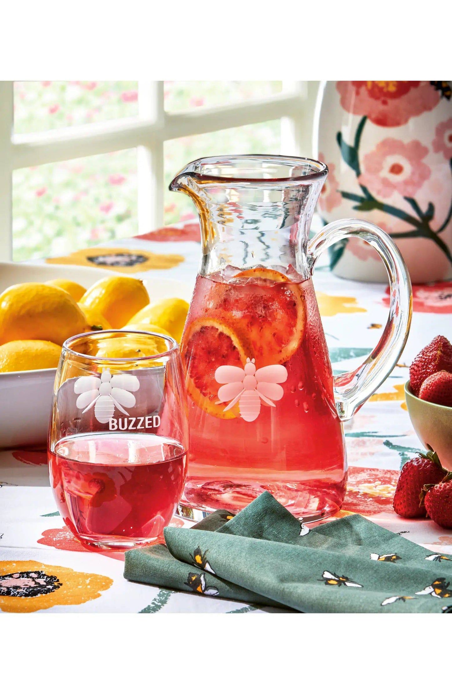 Pitcher - Etched Bee - Findlay Rowe Designs