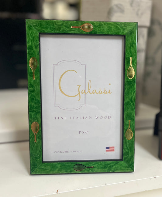 Galassi - Frame - Embossed Burl Wood - 4x6 Green - Tennis - Findlay Rowe Designs
