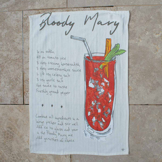 Bloody Mary Recipe Bar Towel - Findlay Rowe Designs