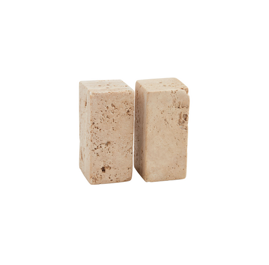 Mud Pie- Travertine Salt & Pepper Set - Findlay Rowe Designs