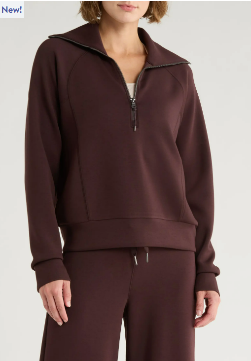 Spanx - AirEssentials - Half Zip - Truffle Brown - Findlay Rowe Designs