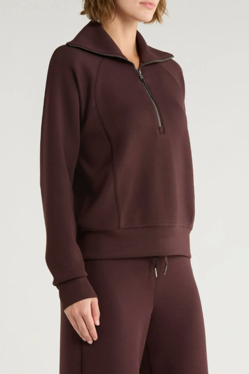 Spanx - AirEssentials - Half Zip - Truffle Brown - Findlay Rowe Designs