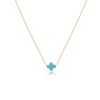 Enewton - Necklace Gold - Signature Cross Small - Turquoise - Findlay Rowe Designs