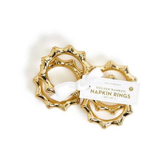 GOLDEN BAMBOO NAPKIN RINGS - Findlay Rowe Designs
