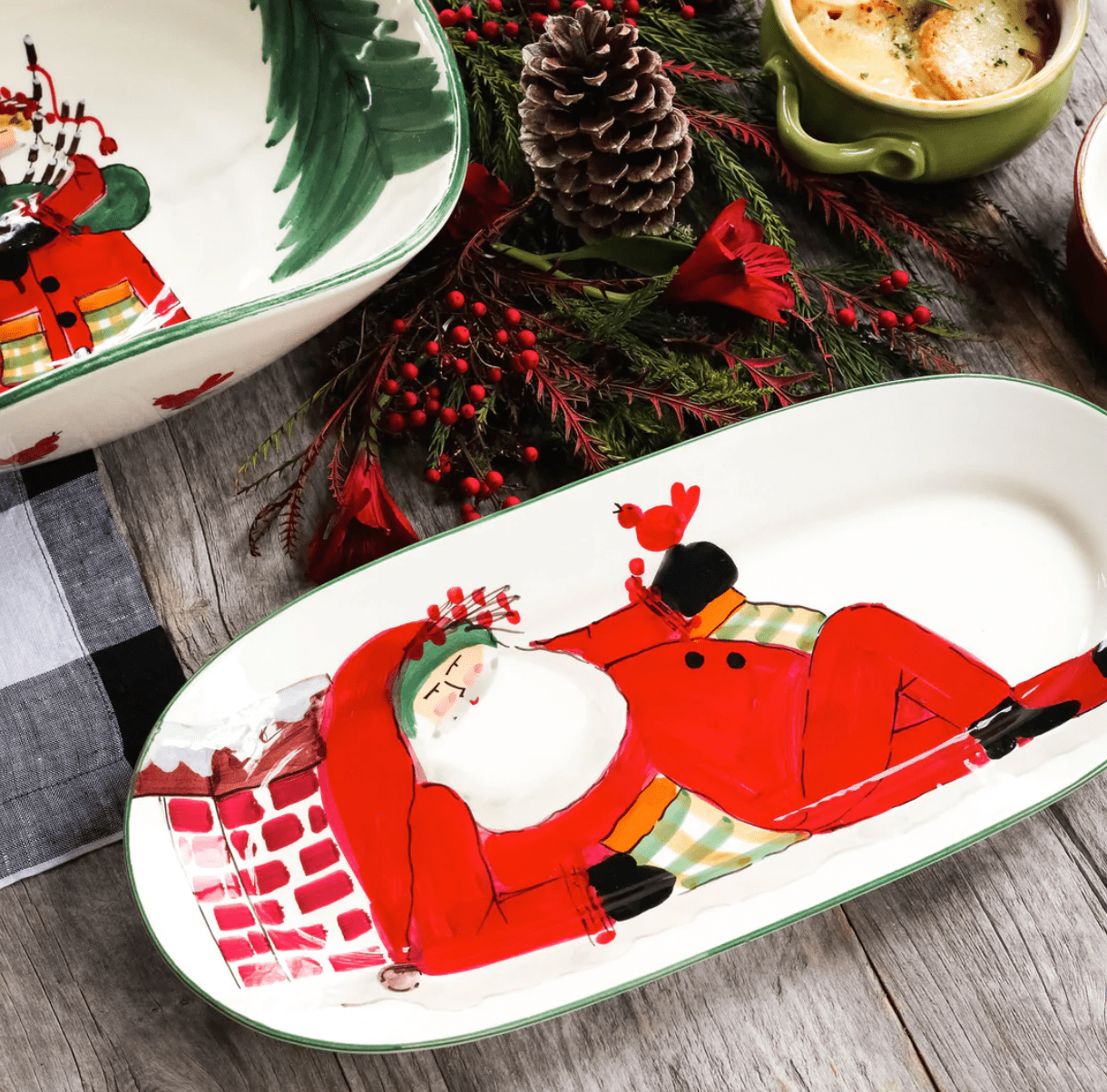 Vietri - Old St. Nick Small Oval Platter - Findlay Rowe Designs