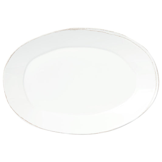 VIETRI MELAMINE LASTRA WHITE OVAL PLATTER - Findlay Rowe Designs