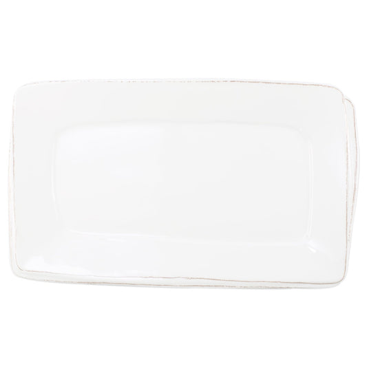 VIETRI MELAMINE LASTRA WHITE RECTANGULAR PLATTER - Findlay Rowe Designs