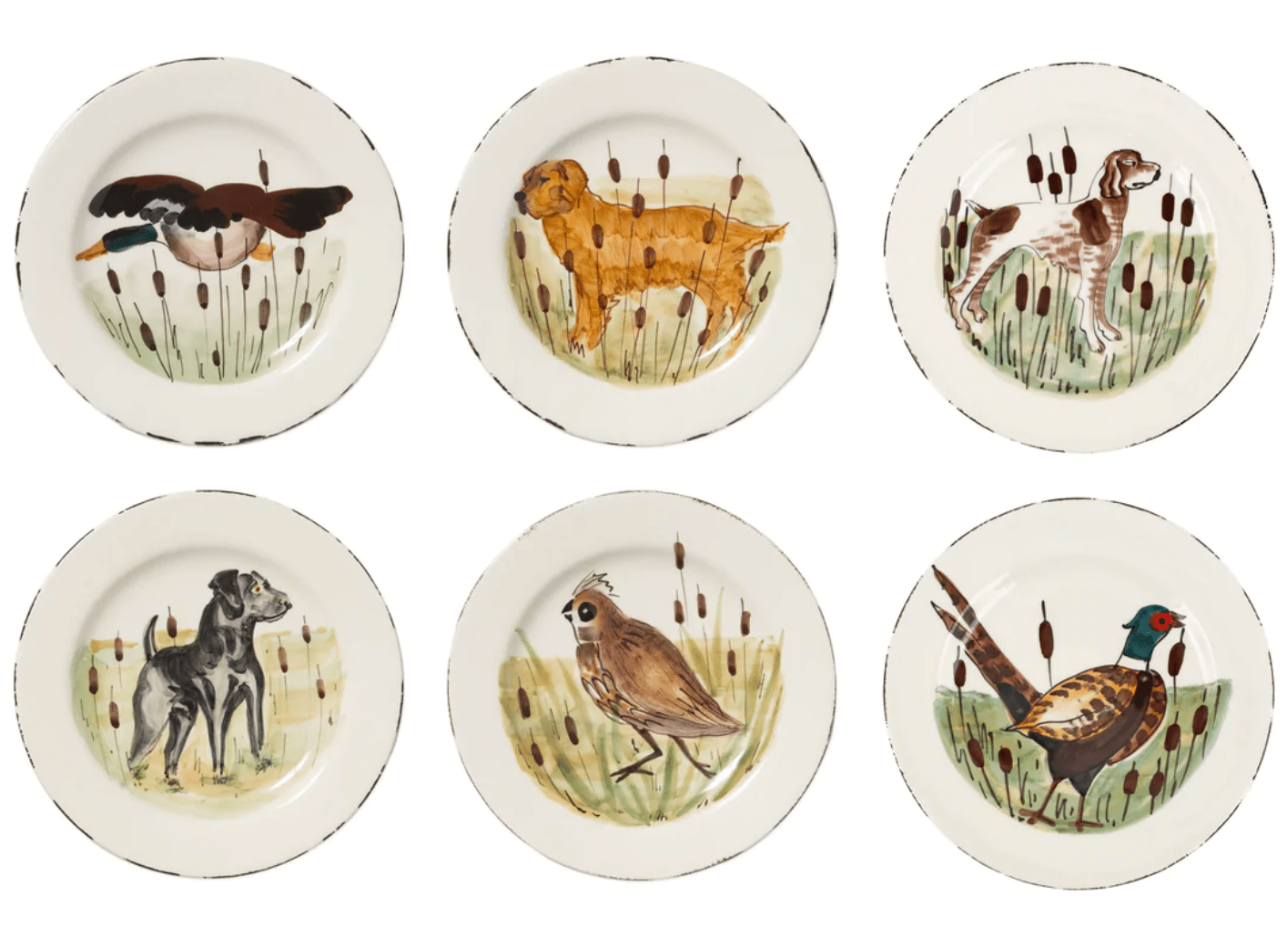 Vietri- Wildlife Salad Plate- Black Dog - Findlay Rowe Designs