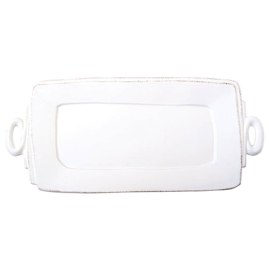Vietri - Lastra Handled Rectangular Platter - White - Findlay Rowe Designs