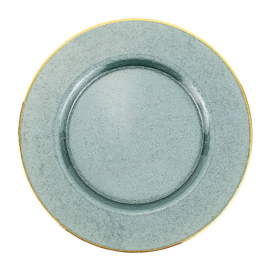 Vietri - Metallic Glass Charger - Aquamarine - Findlay Rowe Designs