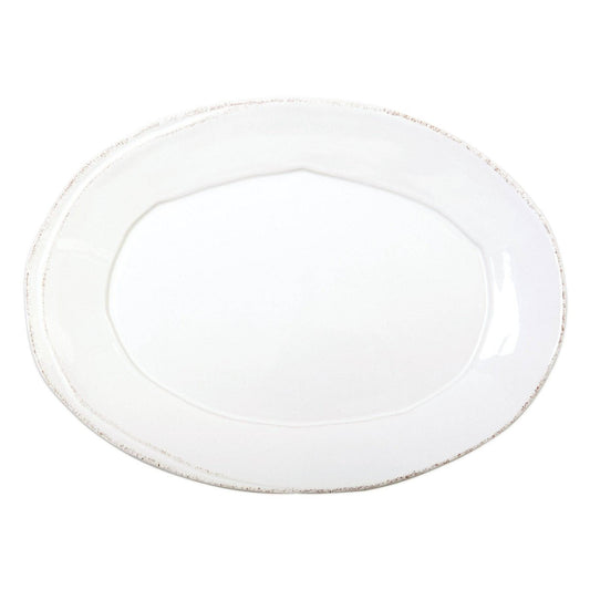 Vietri -LASTRA WHITE SMALL OVAL PLATTER - Findlay Rowe Designs